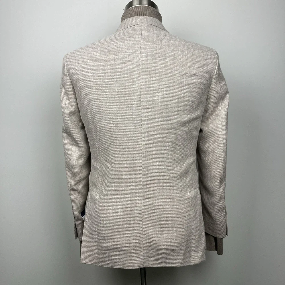 Tommy Hilfiger Mens Modern fit Sport Coat Blazer 36S Beige Solid Stretch‎